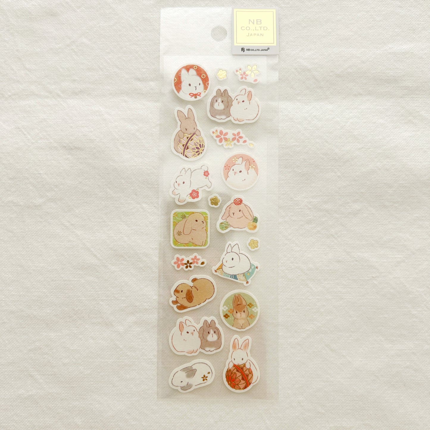 NB Gold Foil Stickers - Flower Rabbit – International Notes From Japan
