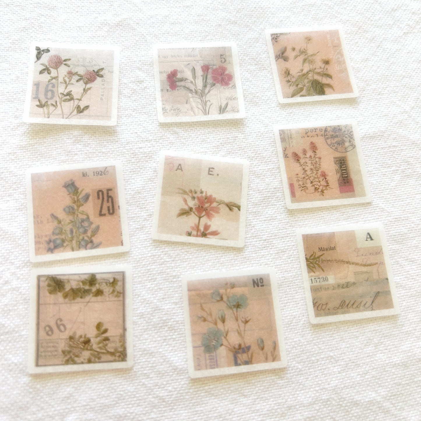 Papier Platz Flake Stickers - Romantic Flowers