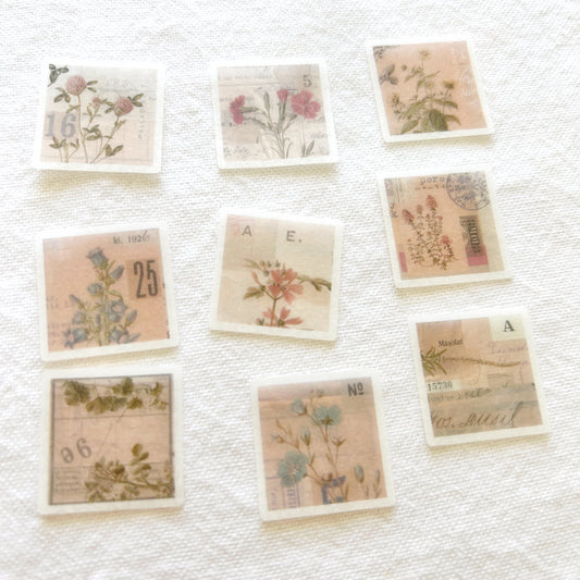 Papier Platz Flake Stickers - Romantic Flowers