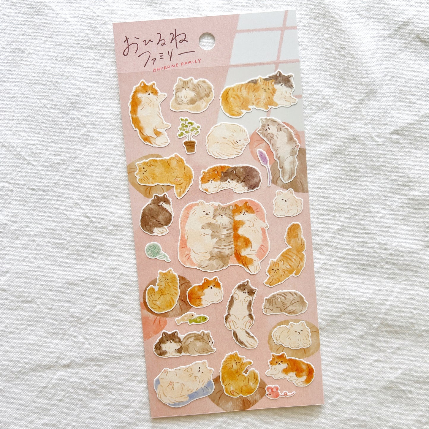 Mind Wave Ohirune Family Stickers - Fluffy Cats