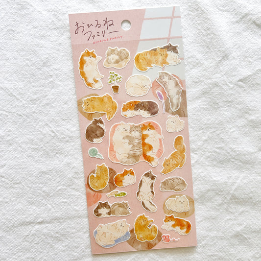Mind Wave Ohirune Family Stickers - Fluffy Cats