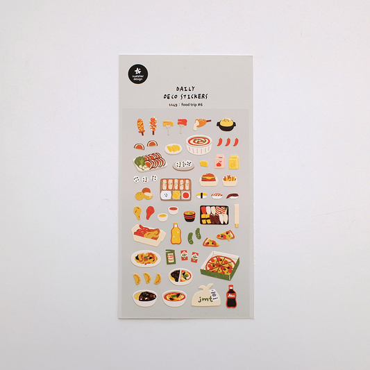 Sticker sheet of food.