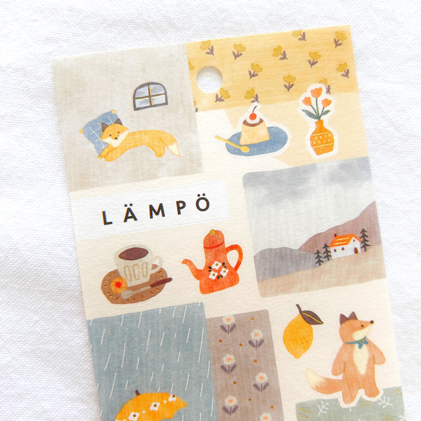 Mind Wave Lampo Sticker - Fox and Rain