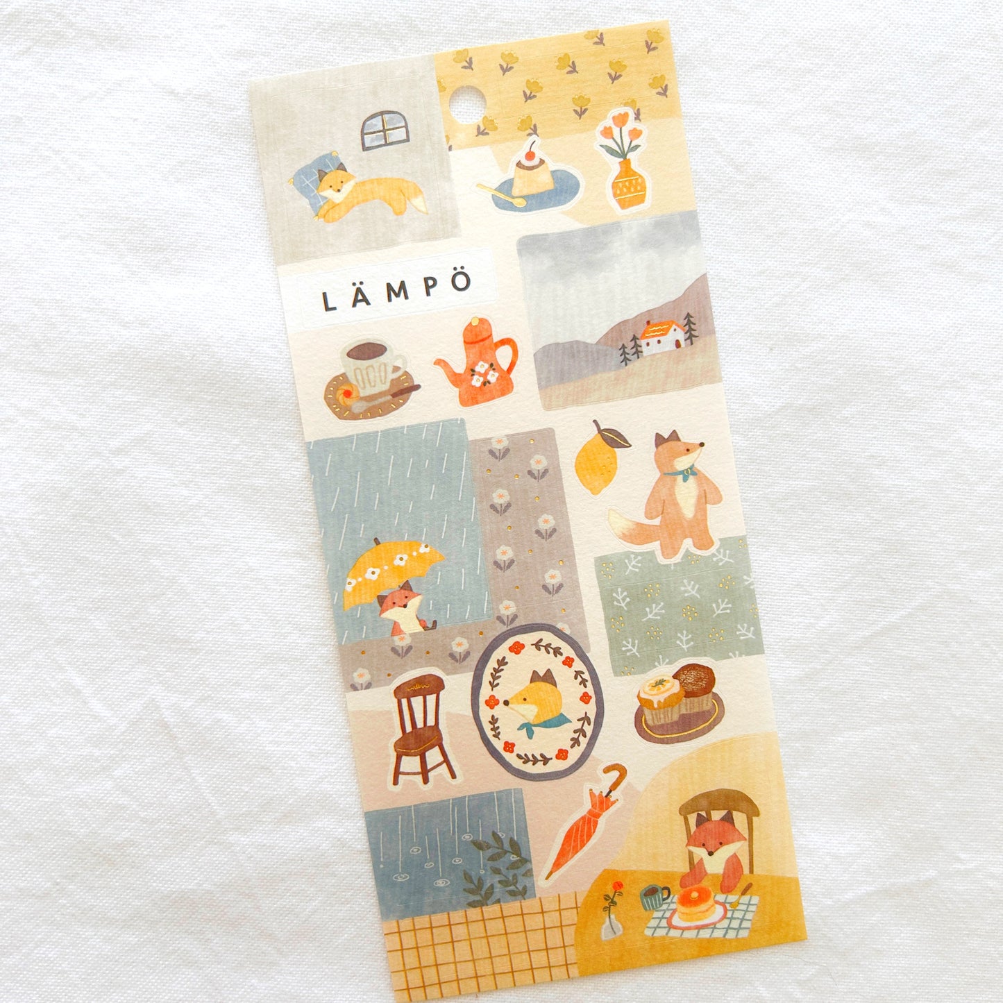 Mind Wave Lampo Sticker - Fox and Rain
