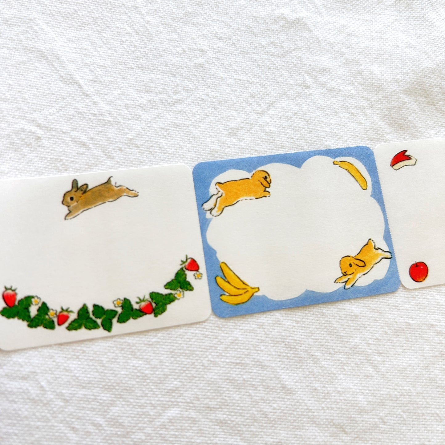 Papier Platz Rolled Sticky Notes - Bunny and Fruits