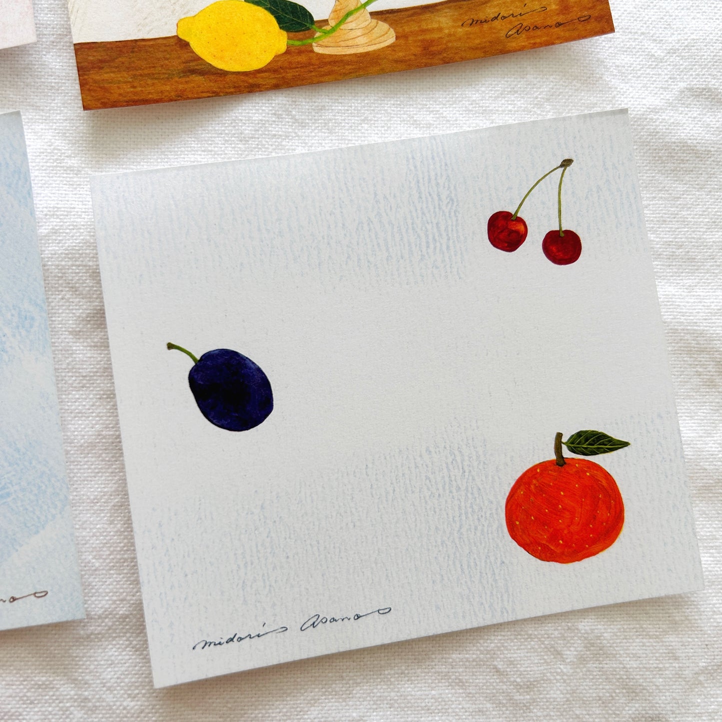 Midori Asano Memo Pad - Fruits