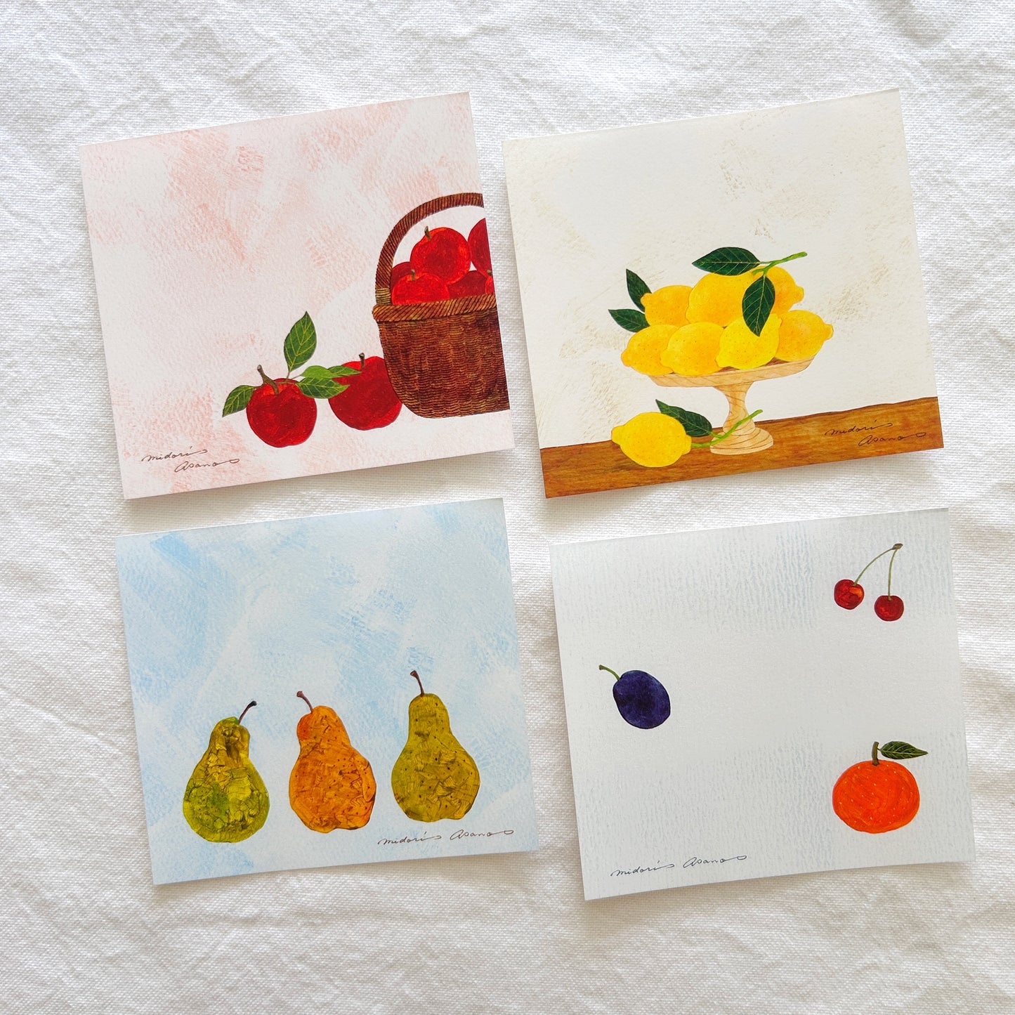 Midori Asano Memo Pad - Fruits