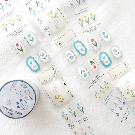 YOHAKU Kiss Cut PET Clear Tape - Garden (P-009)