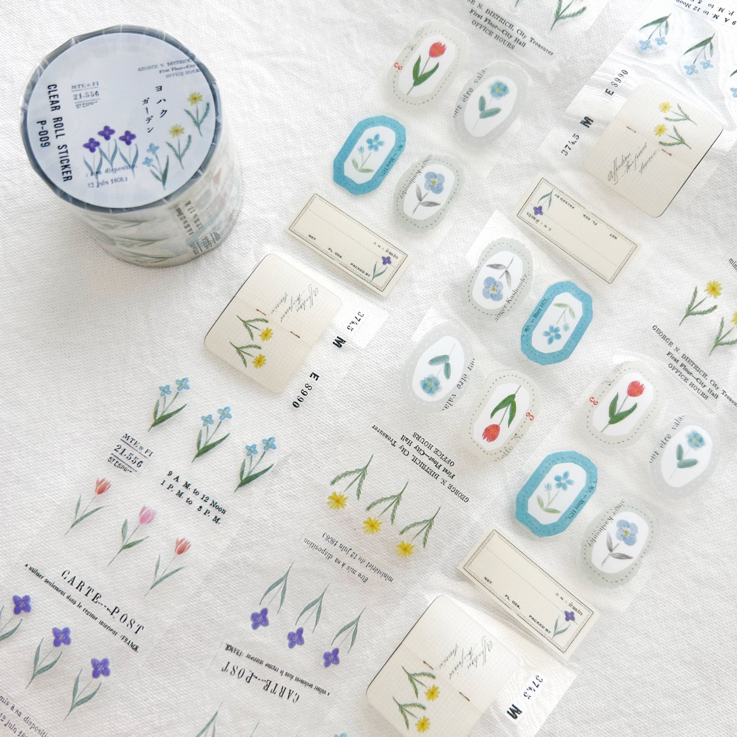 YOHAKU Kiss Cut PET Clear Tape - Garden (P-009)