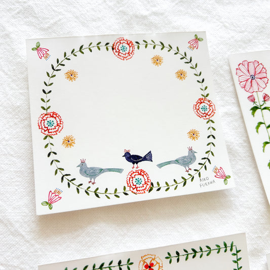 Aiko Fukawa Memo Pad - Flower Gate