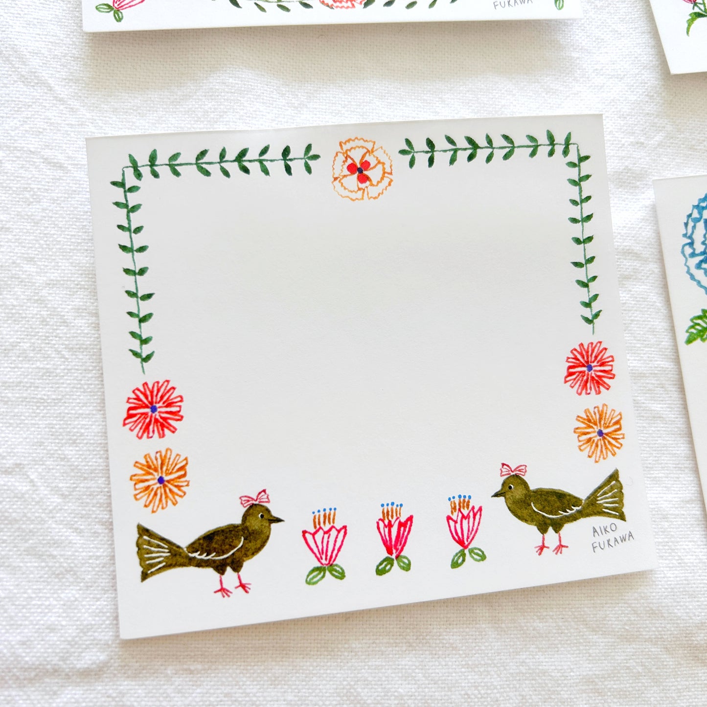 Aiko Fukawa Memo Pad - Flower Gate
