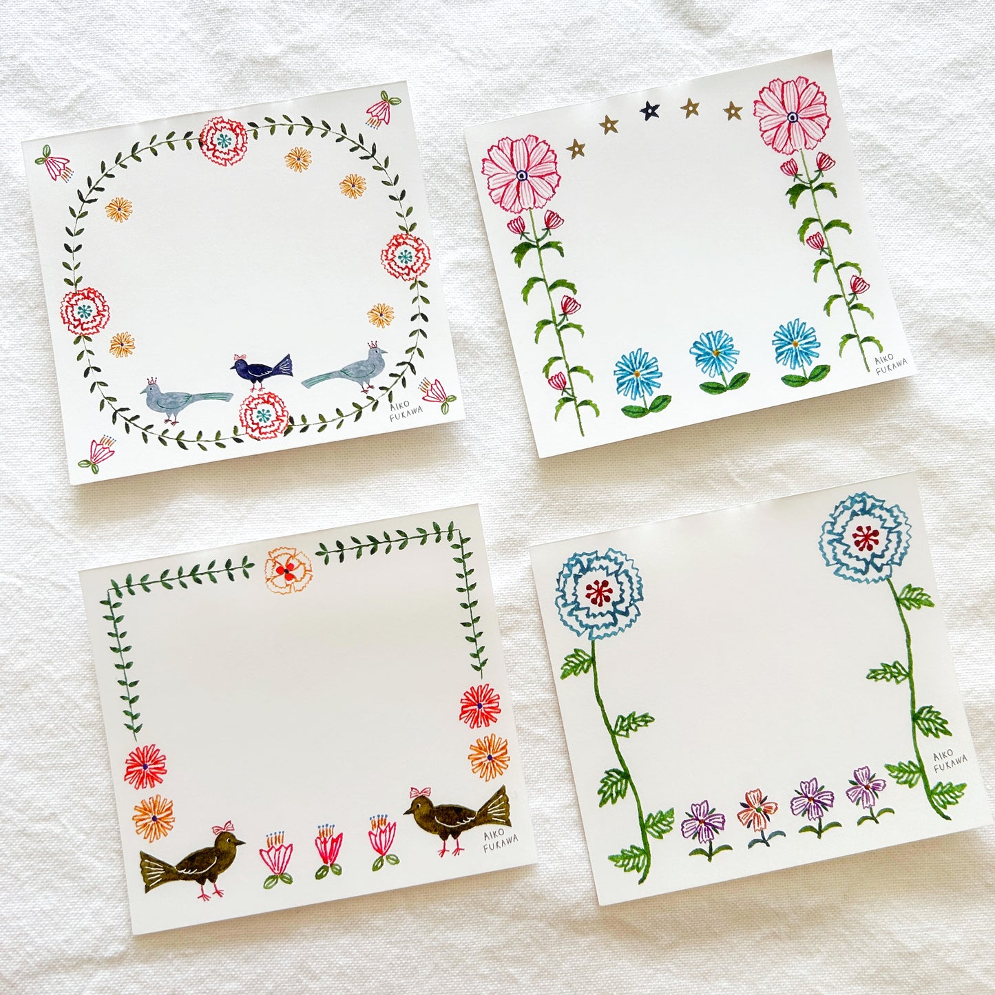 Aiko Fukawa Memo Pad - Flower Gate