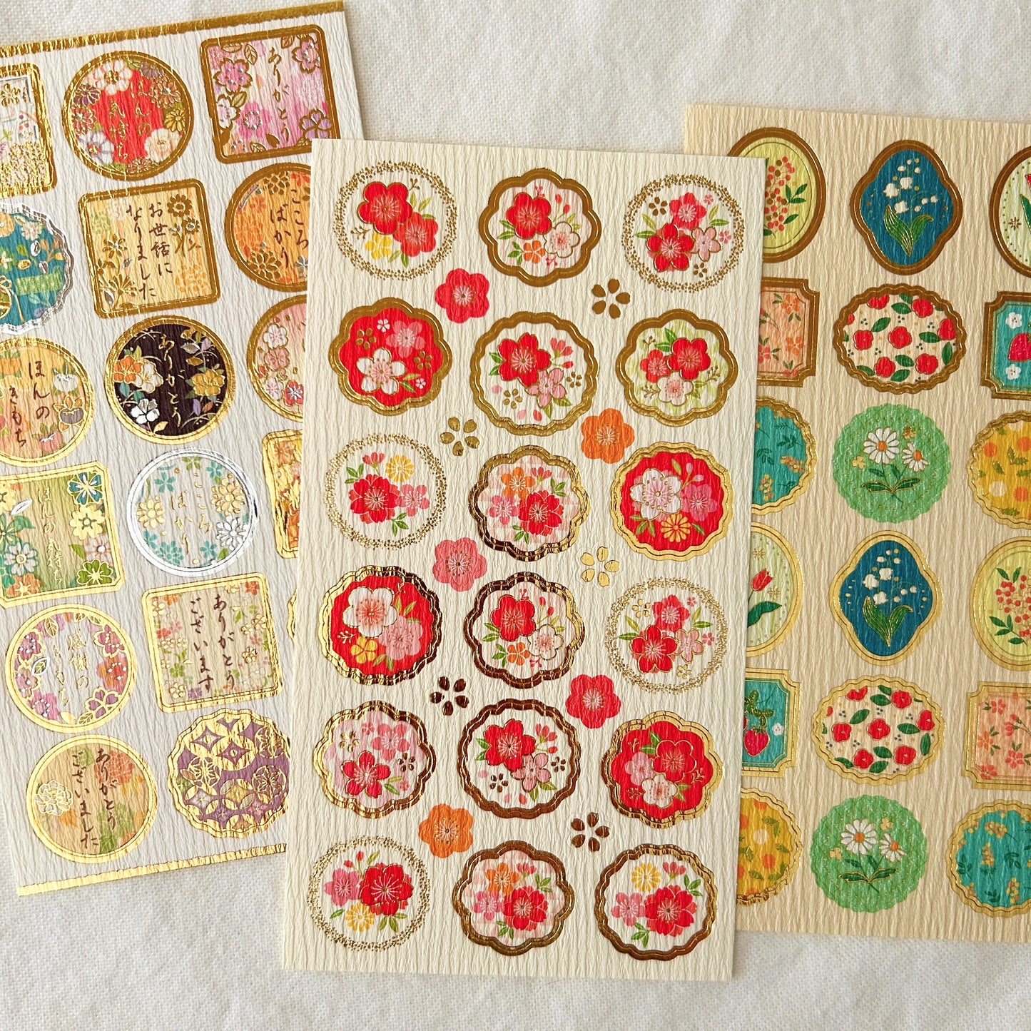 Japanese Gold Foil Sticker Sheet - Decoration
