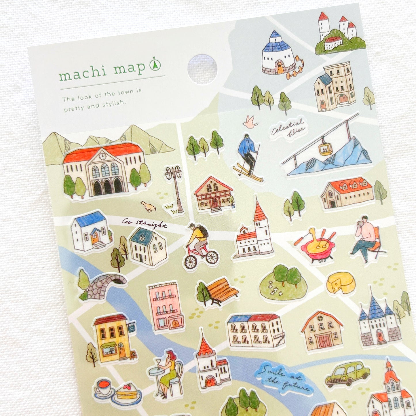 Mind Wave Town Map Stickers - Green City