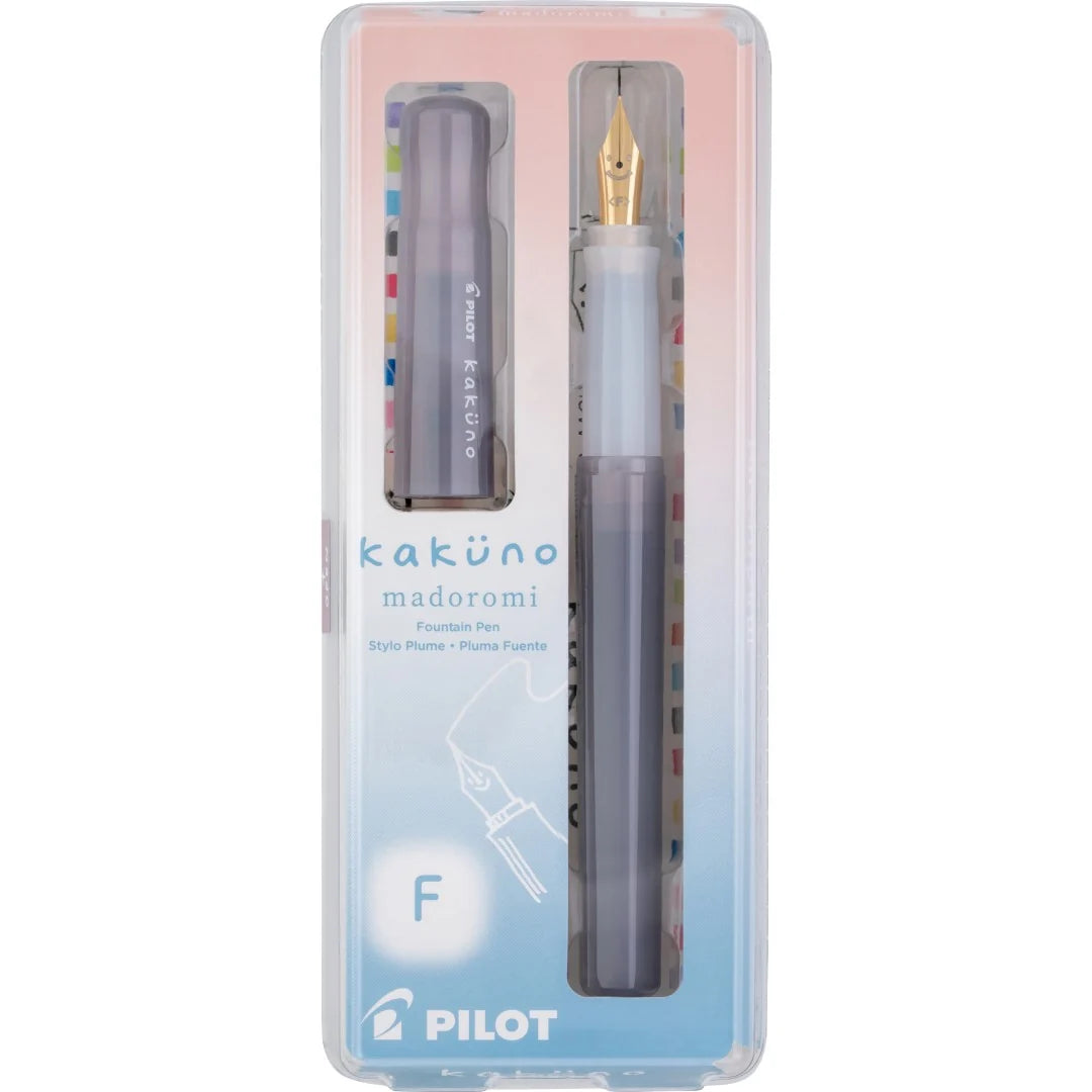 Pilot Kakuno Madoromi Fountain Pen - Nimbus Grey - Fine