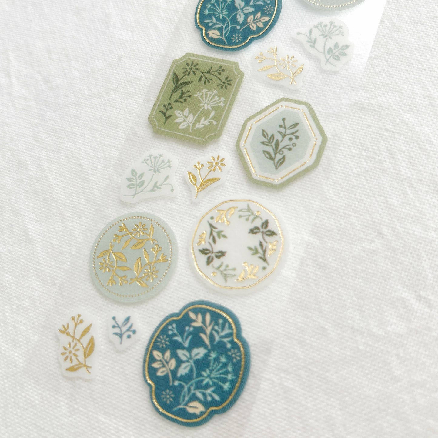 Nuku Gold Foil Washi Stickers - Herb