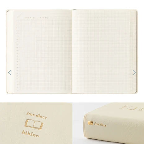 Midori Hibino Free Diary - Undated Daily - A6 - Ivory