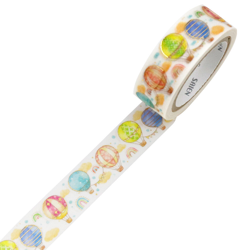 Saien Gold Foil Washi Tape - Hot Air Balloon