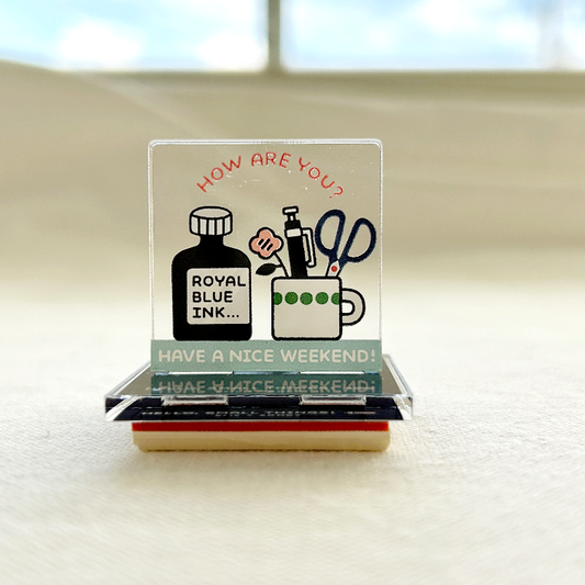 eric x SANBY Vol.3 Acrylic Stand Stamp.  Perfect for journaling, scrapbooking, bullet journal, and creative craft projects.