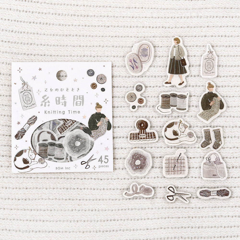 BGM Flake Stickers - Maiden's Moment Knitting Time
