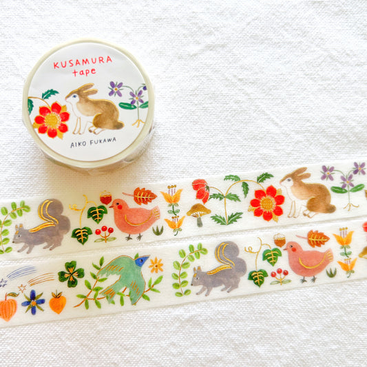 Washi tape of animals including birds, rabbits and squirrels