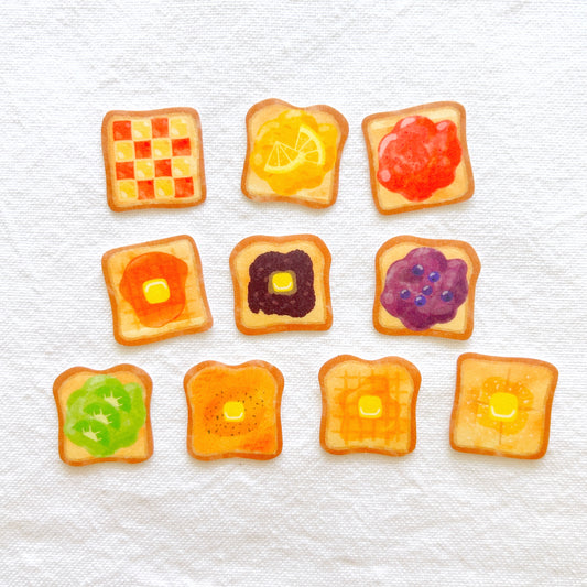 Saien Flake Stickers - Love Toast Jam and Butter