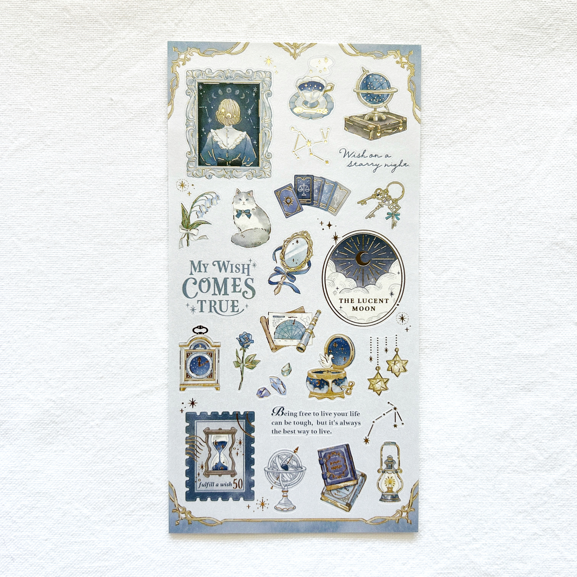 Mind Wave Choupinet - Luna sticker sheet. Perfect for adding a celestial touch to journals, planners, or letters.