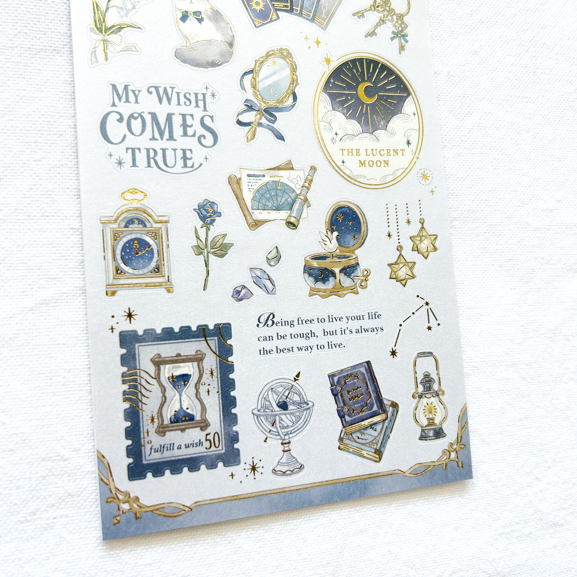Mind Wave Choupinet - Luna sticker sheet. Perfect for adding a celestial touch to journals, planners, or letters.