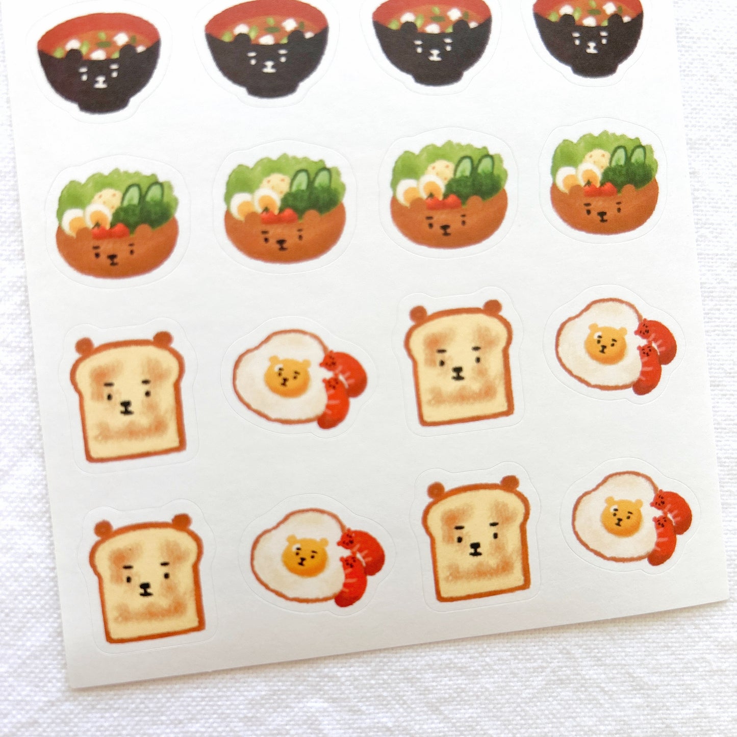 Papier Platz Planner Stickers - Bear Lunch