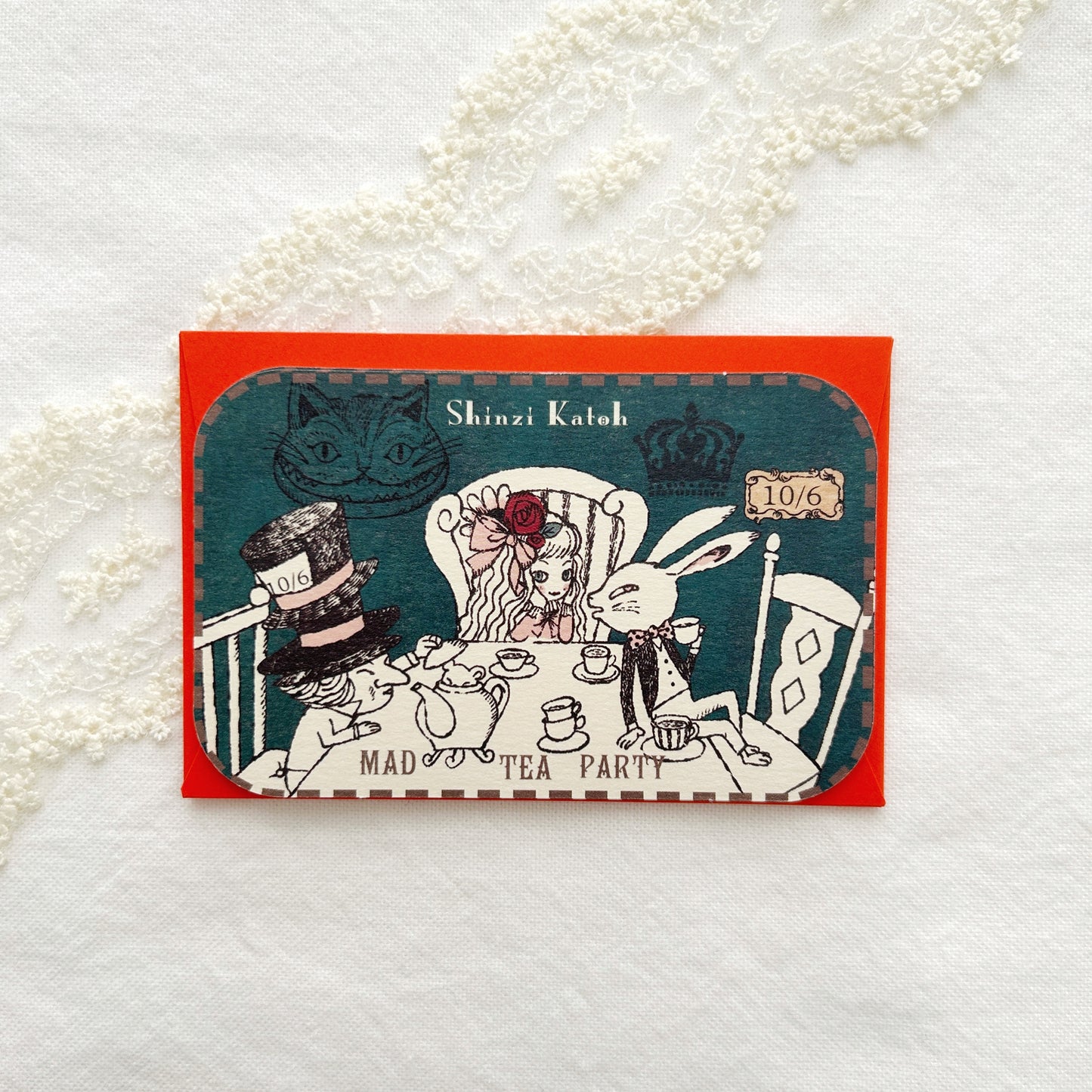 Shinzi Katoh Message Card Set - Alice Mad Tea Party