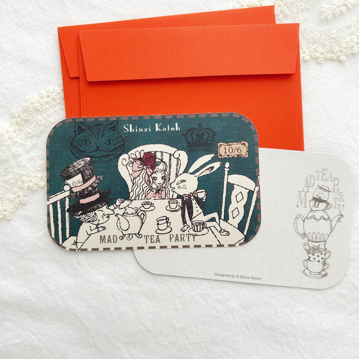 Shinzi Katoh Message Card Set - Alice Mad Tea Party