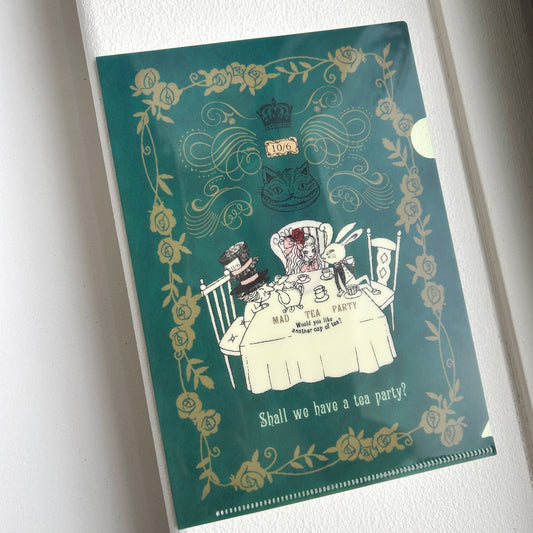 Shinzi Katoh A5 Clear Folder - Alice Mad Tea Party