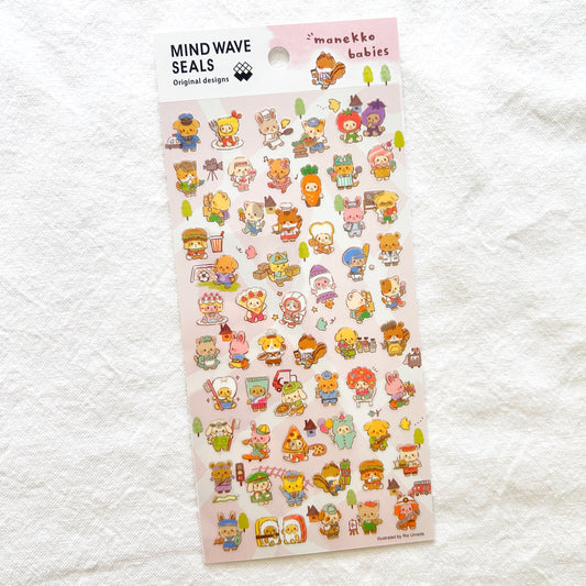 Mind Wave Manekko Stickers - Baby Animals