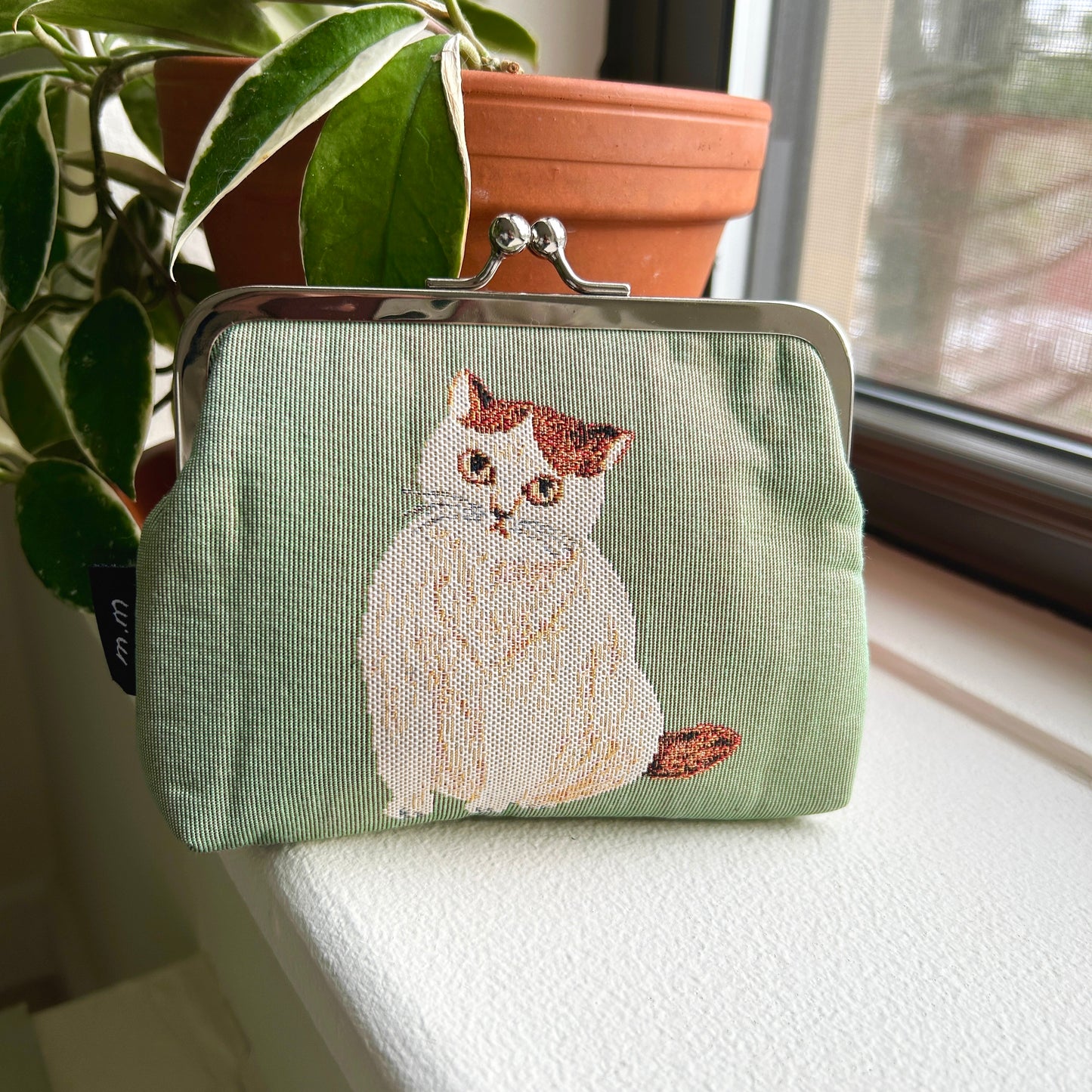 Matsuo Miyuki Mini Cat Purse - Green