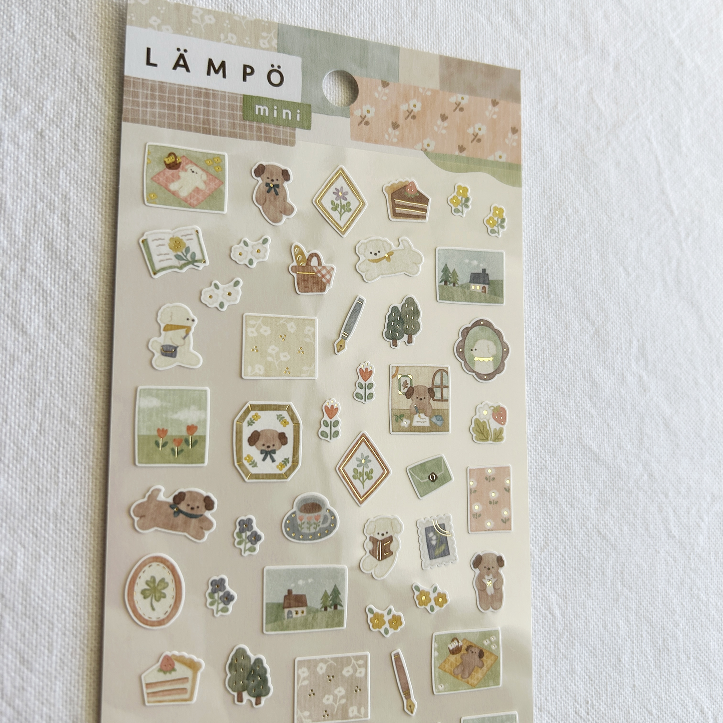 Mind Wave Lampo - Late Afternoon With Inu sticker sheet.   Perfect for adding a comforting touch to your journals, planners, or letters. 