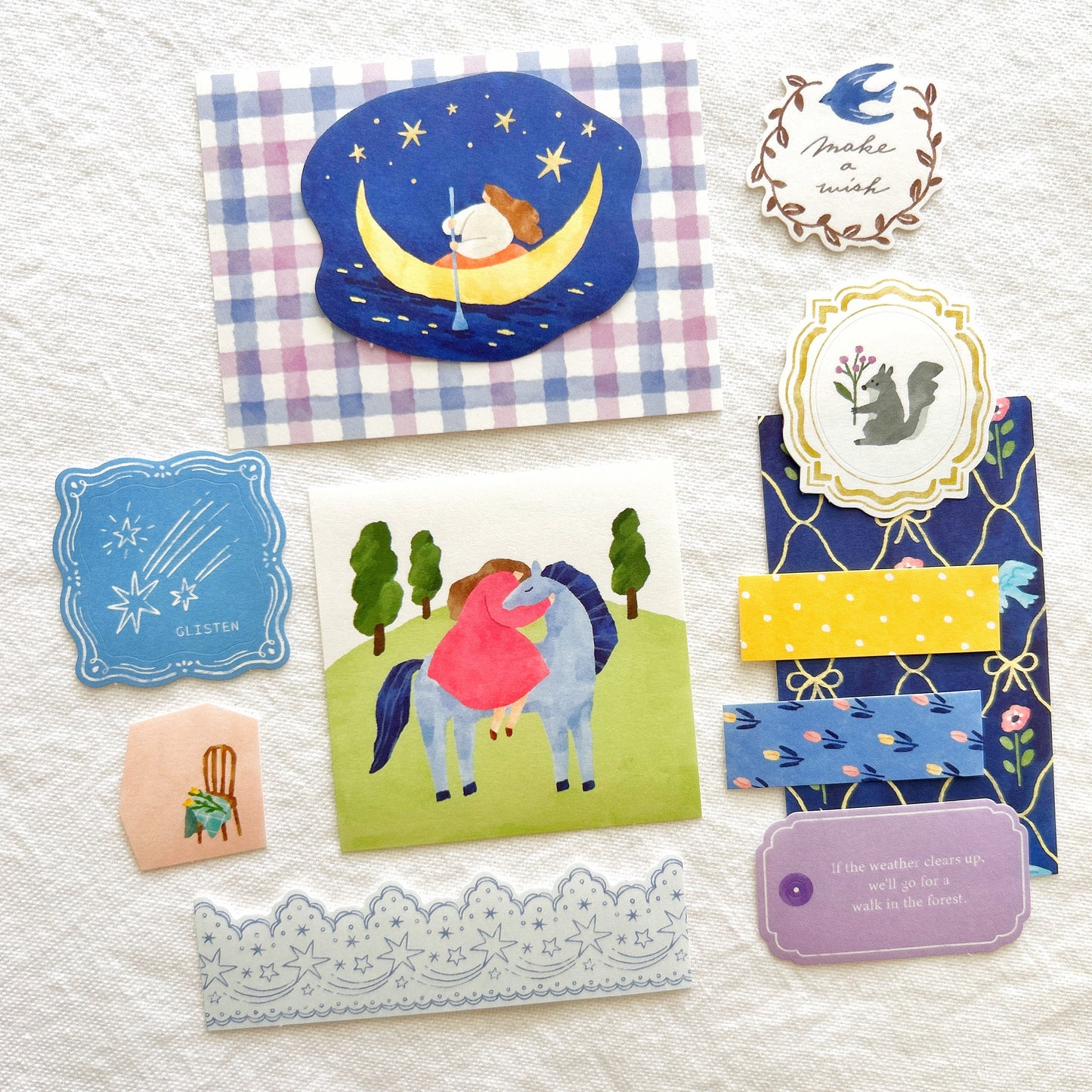 Mind Wave Yori-Dori Flake Stickers - Moonlit Dream
