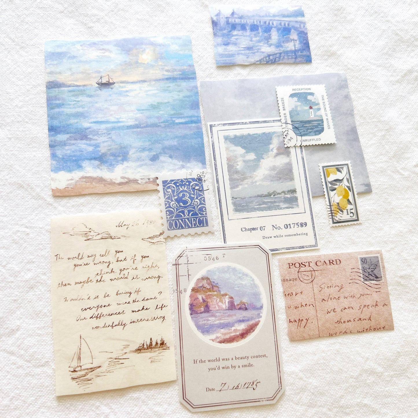 Mind Wave Landscape Flake Stickers - Morning Calm