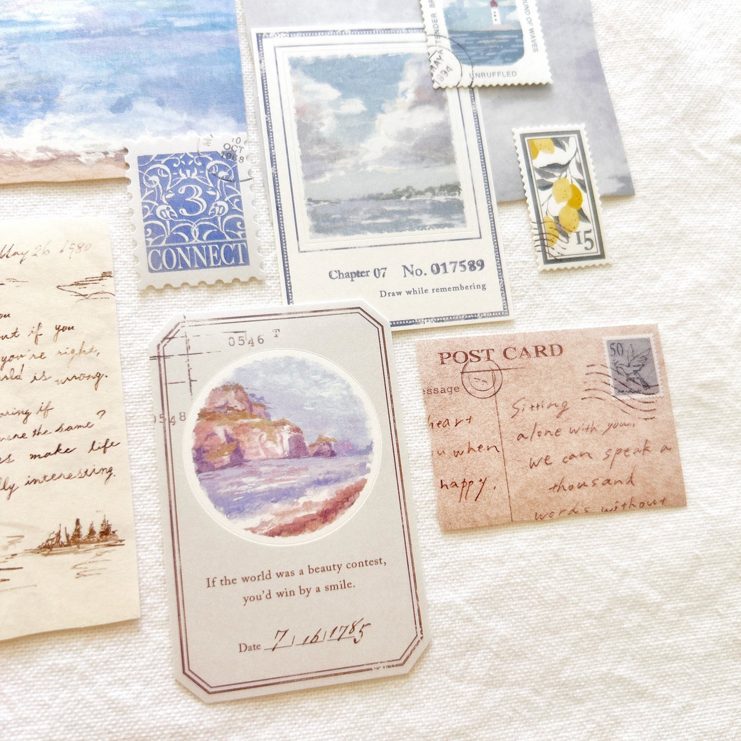 Mind Wave Landscape Flake Stickers - Morning Calm