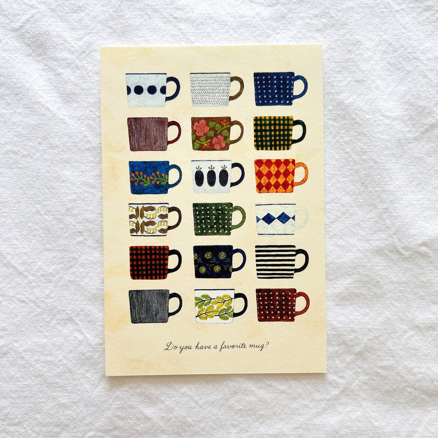 Midori Asano Postcard Booklet - My Favorite Mugs