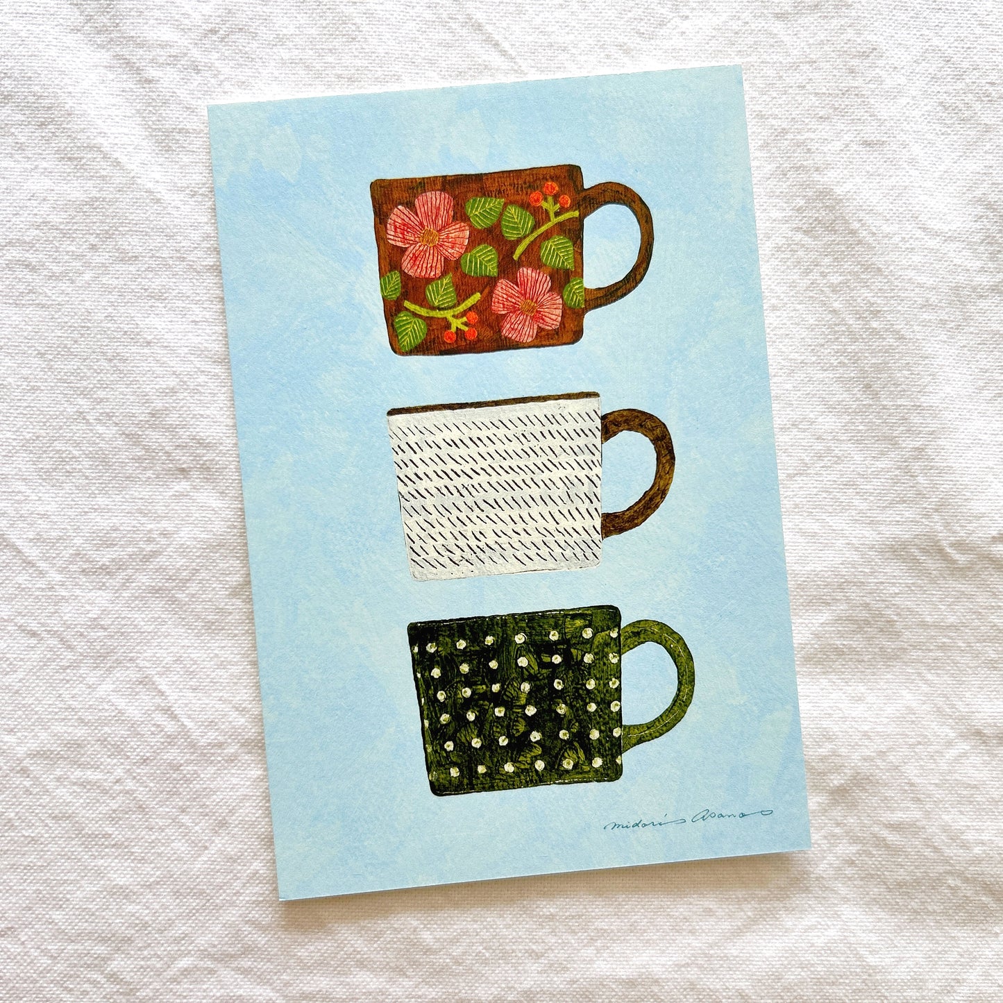 Midori Asano Postcard Booklet - My Favorite Mugs
