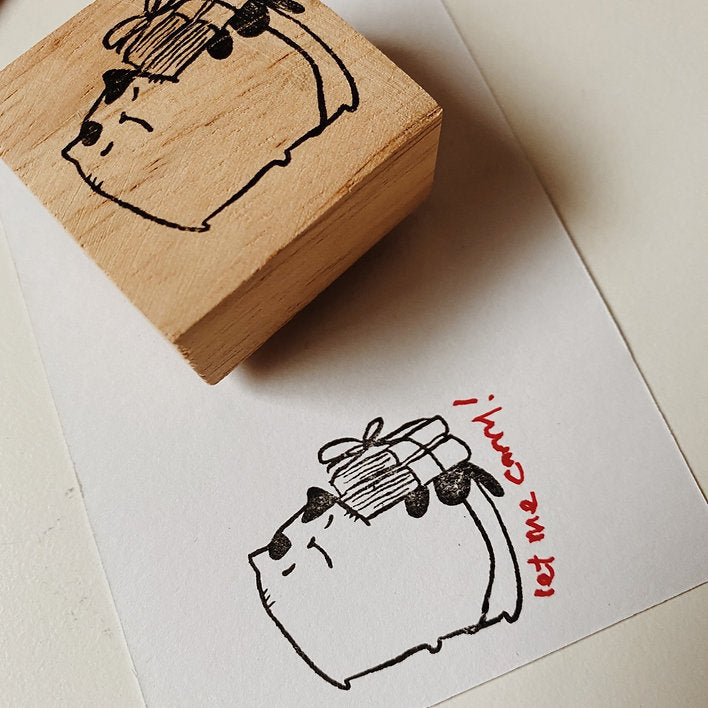 Catdoo Rubber Stamp - Neko and Book Librarian