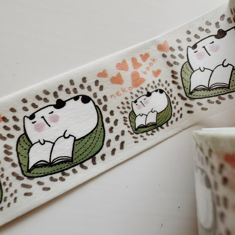 Catdoo Washi Tape - Neko and Book