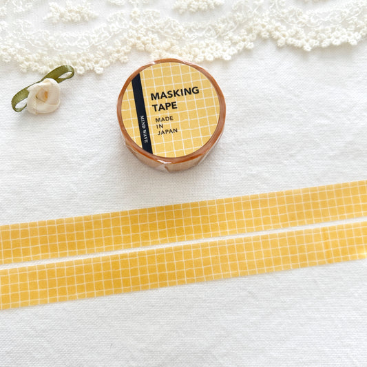 Mind Wave Washi Tape - Check Pattern 31 - Golden Yellow