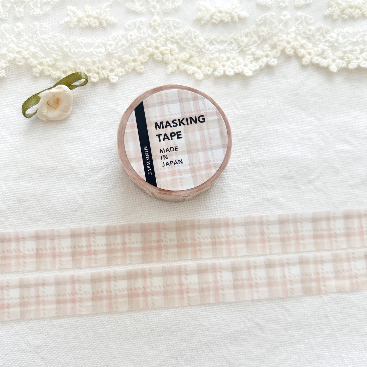 Mind Wave Washi Tape - Check Pattern 20 - Light Brown