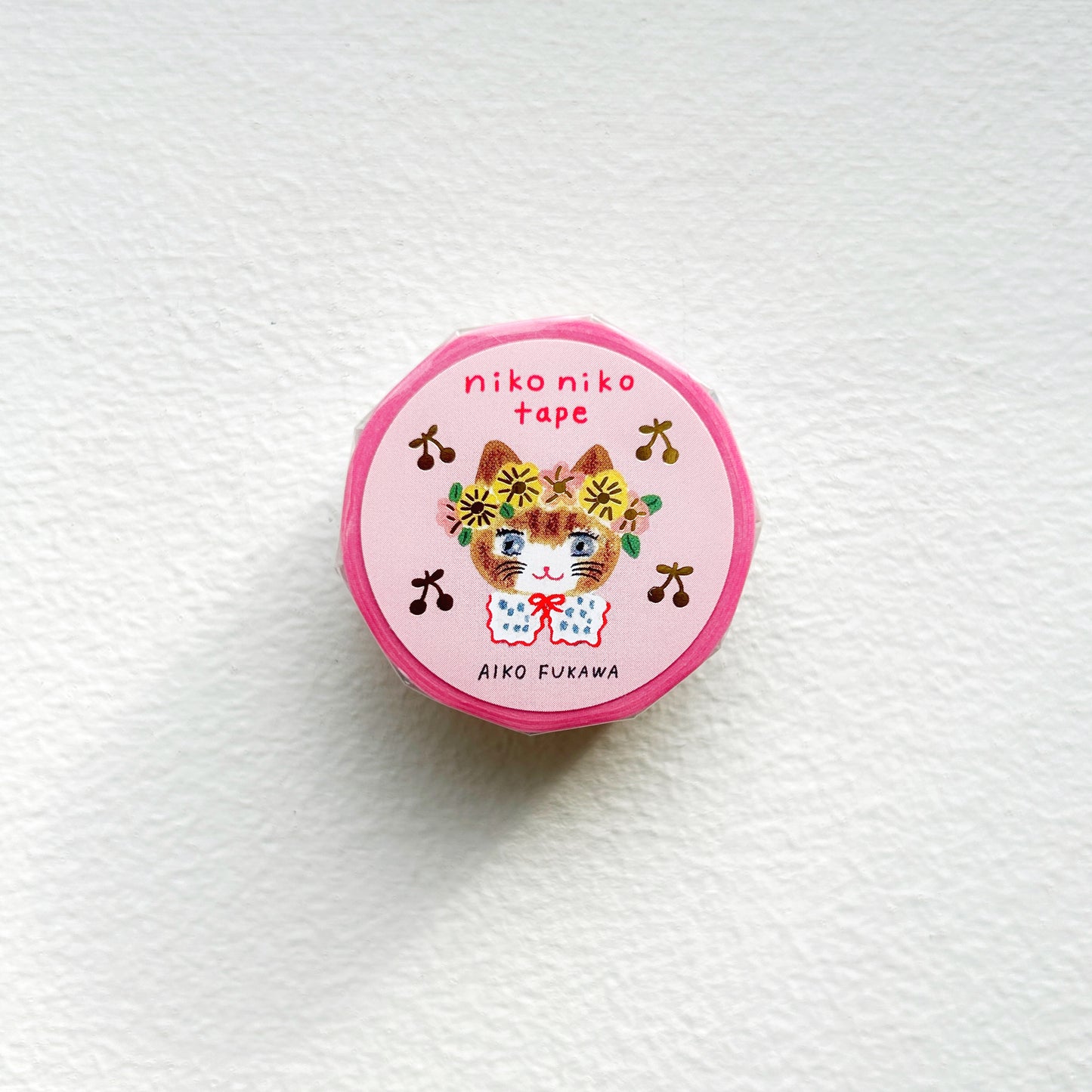 Cozyca - Aiko Fukawa Gold Foil Stamped Washi Tape Niko Niko