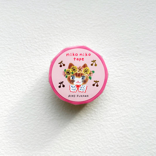 Cozyca - Aiko Fukawa Gold Foil Stamped Washi Tape Niko Niko