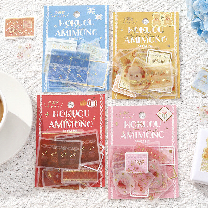 BGM Flake Stickers - Nordic Knitting - Pink