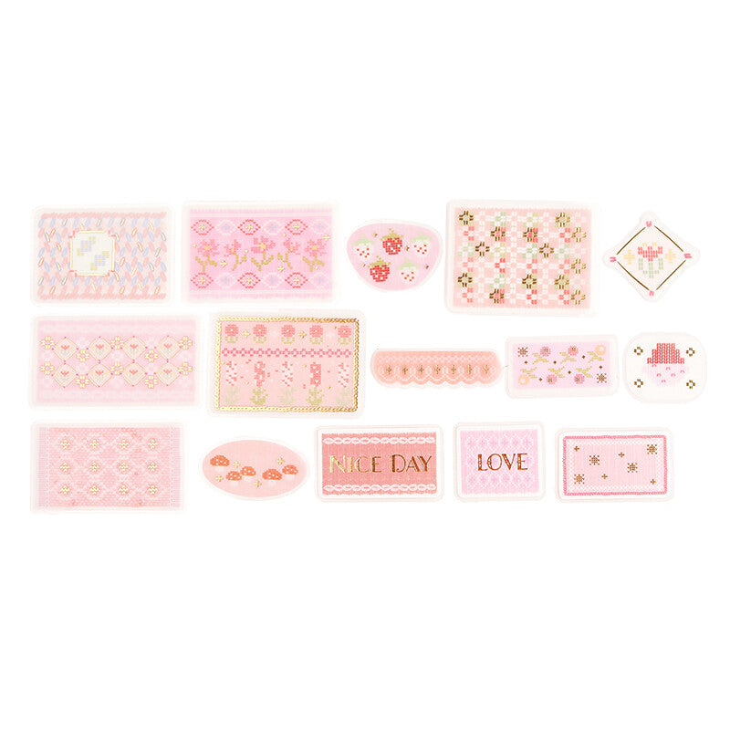 BGM Flake Stickers - Nordic Knitting - Pink