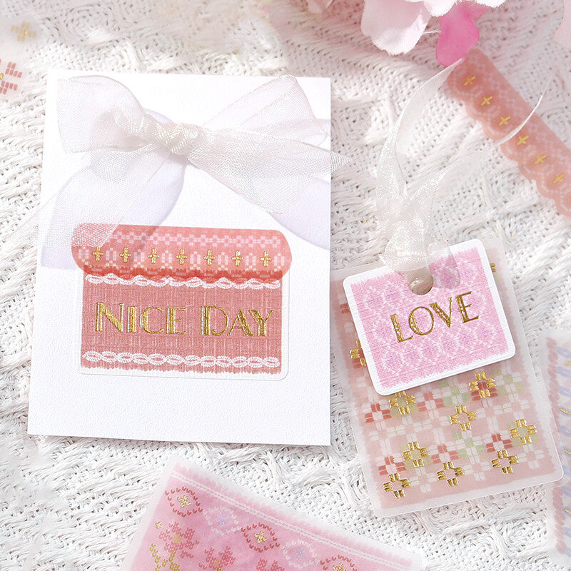 BGM Flake Stickers - Nordic Knitting - Pink