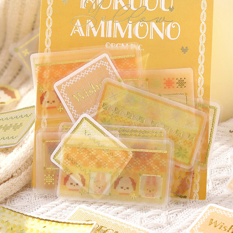 BGM Flake Stickers - Nordic Knitting - Yellow